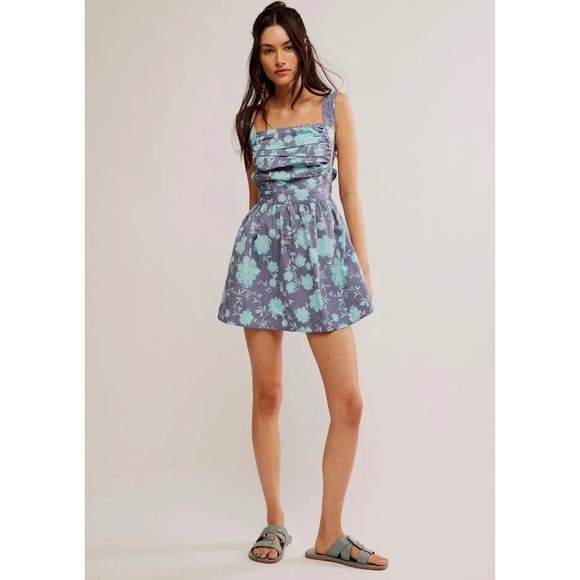 Free People Dresses & Skirts - Free‎ People Meet Me In Maui Sleeveless Minidress in Ocean Combo  Size M